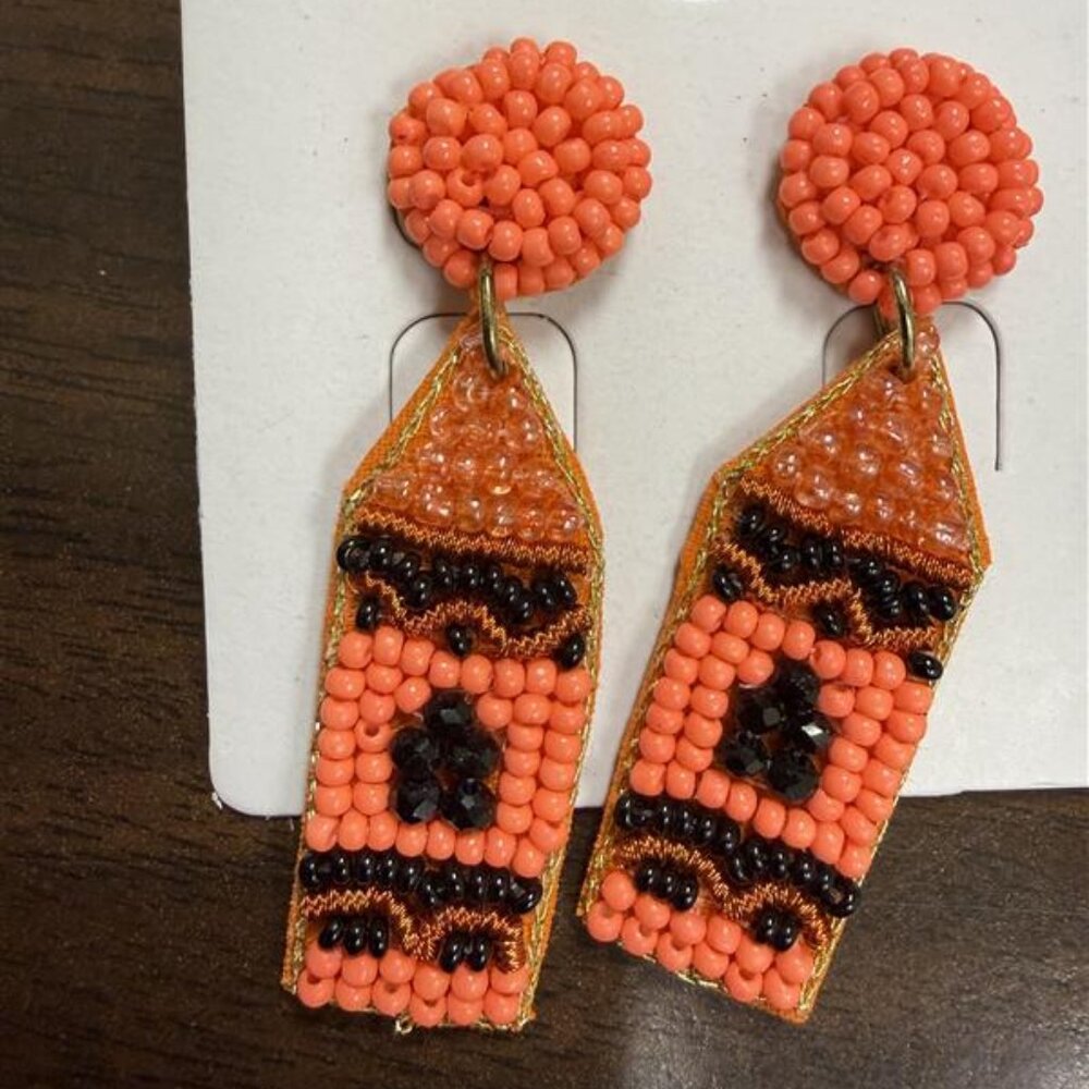 Pencil Beaded Earrings - NEW